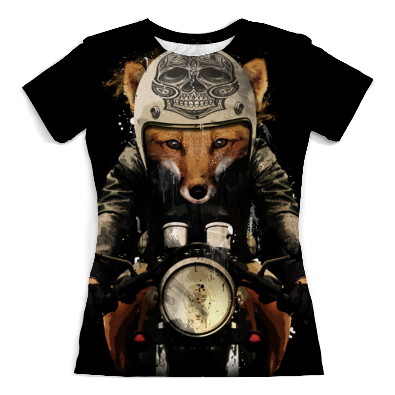 Printio Футболка с полной запечаткой (женская) Лис на мотоцикле printio футболка с полной запечаткой мужская лис на мотоцикле
