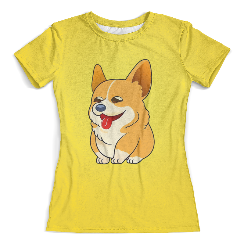 Printio Футболка с полной запечаткой (женская) Милый корги женская футболка милый корги подарок любителю собак s белый