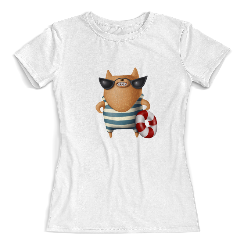 printio футболка с полной запечаткой женская котик у костра Printio Футболка с полной запечаткой (женская) Котик