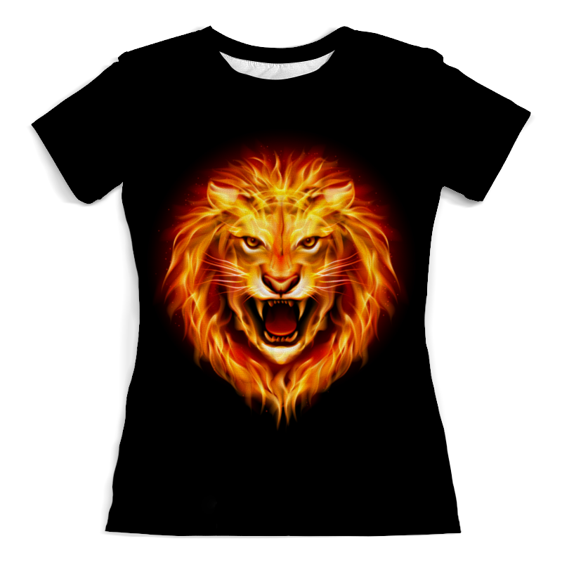 Printio Футболка с полной запечаткой (женская) Огненный лев printio футболка с полной запечаткой для девочек огненный лев