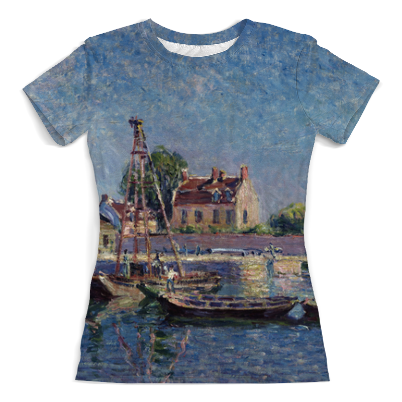 printio футболка с полной запечаткой женская лодка во время наводнения альфред сислей Printio Футболка с полной запечаткой (женская) Замок сан-мамес (альфред сислей)