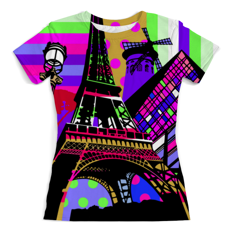 Printio Футболка с полной запечаткой (женская) Paris pop art printio футболка с полной запечаткой женская pop art