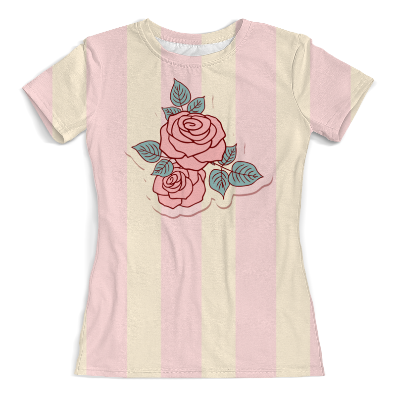 Printio Футболка с полной запечаткой (женская) Розы printio футболка с полной запечаткой женская нежные розы