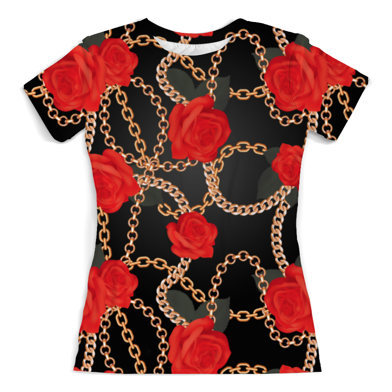 Printio Футболка с полной запечаткой (женская) Golden chains&red roses printio футболка с полной запечаткой женская roses