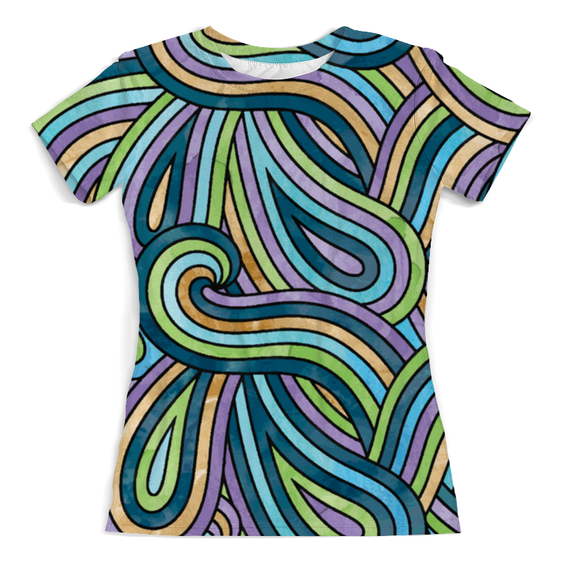 Printio Футболка с полной запечаткой (женская) Волнистая printio футболка с полной запечаткой для девочек абстрактные морские волны