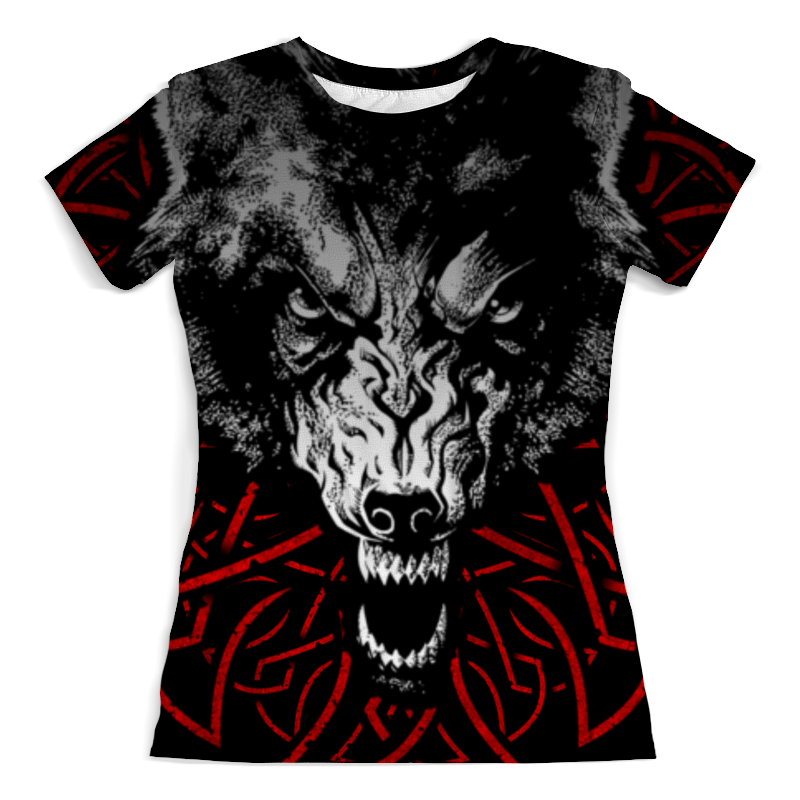 Printio Футболка с полной запечаткой (женская) Волк!!! printio футболка с полной запечаткой женская страха нет волк славянские