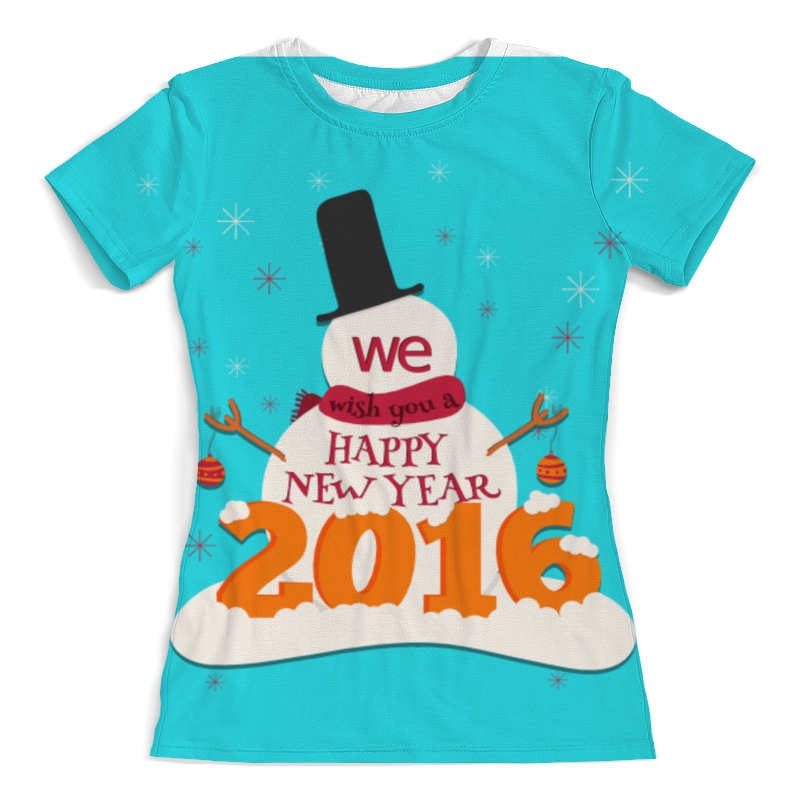 Printio Футболка с полной запечаткой (женская) Happy new year 2016! printio футболка с полной запечаткой мужская train hard in new year