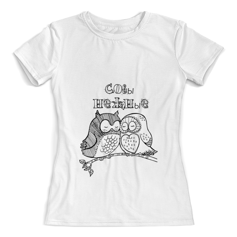 Printio Футболка с полной запечаткой (женская) Совы нежные printio футболка с полной запечаткой мужская совы нежные