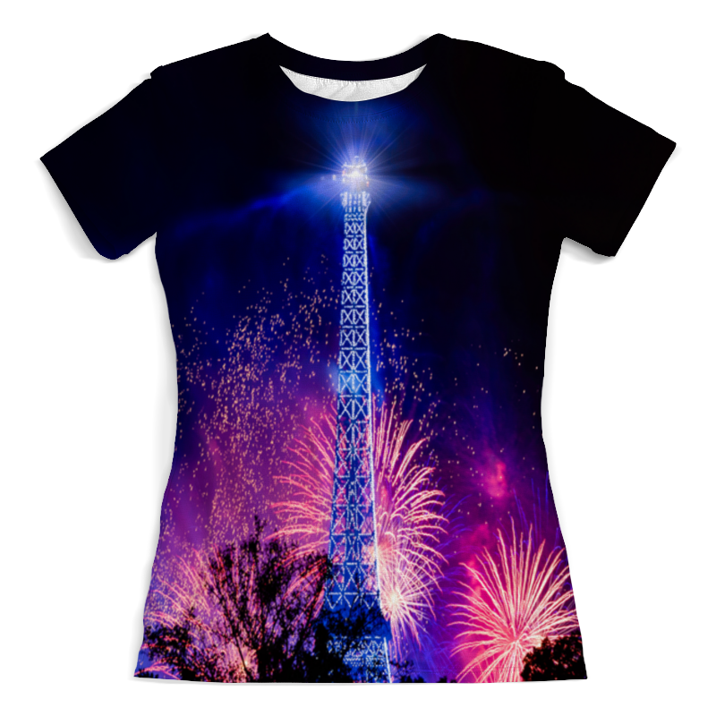 printio футболка с полной запечаткой женская эйфелева башня на закате Printio Футболка с полной запечаткой (женская) Эйфелева башня