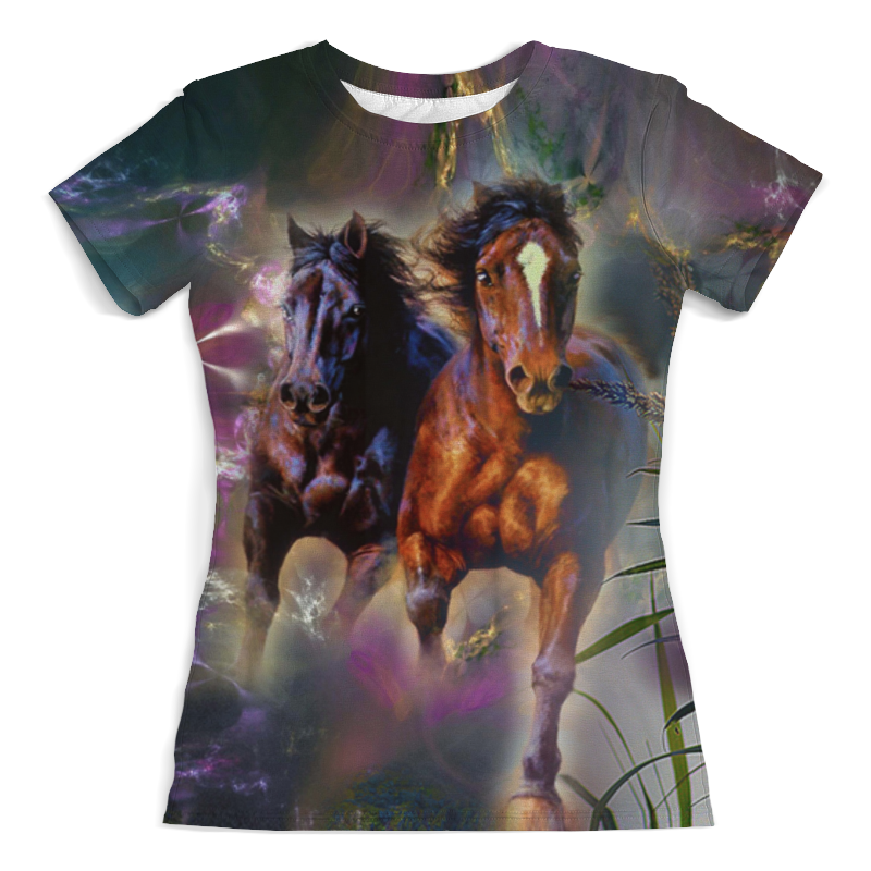 Printio Футболка с полной запечаткой (женская) Лошади - серия животные printio футболка с полной запечаткой женская лошади