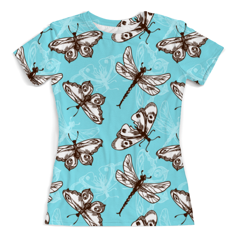 Printio Футболка с полной запечаткой (женская) Бабочка и стрекоза printio футболка с полной запечаткой для девочек бабочка и стрекоза