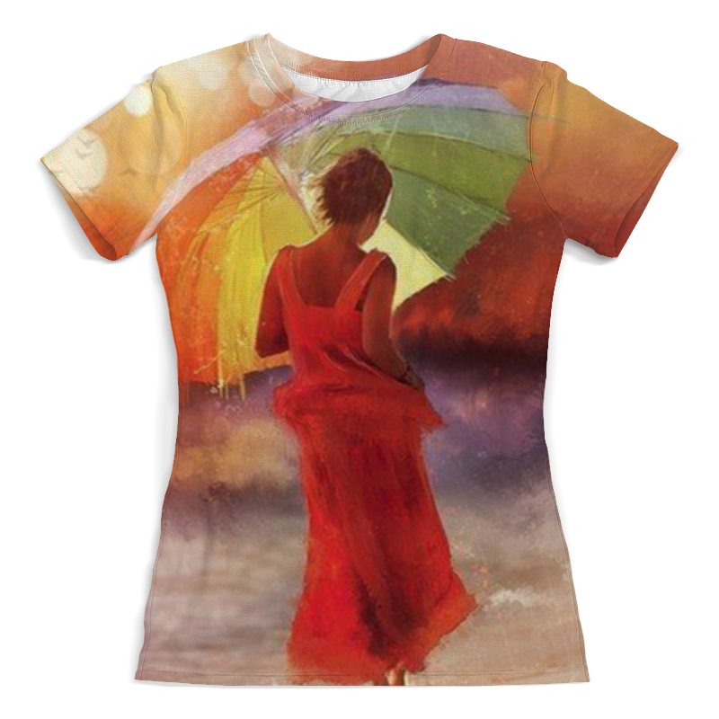 Printio Футболка с полной запечаткой (женская) Под зонтиком printio футболка с полной запечаткой женская на ветке под зонтом