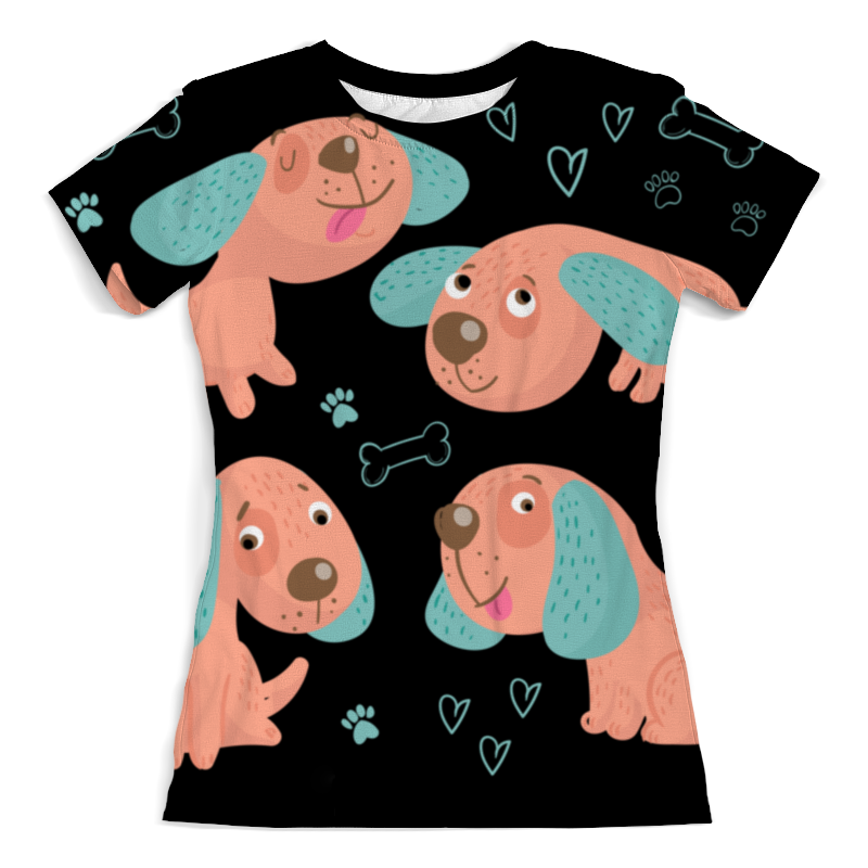 Printio Футболка с полной запечаткой (женская) Собачки