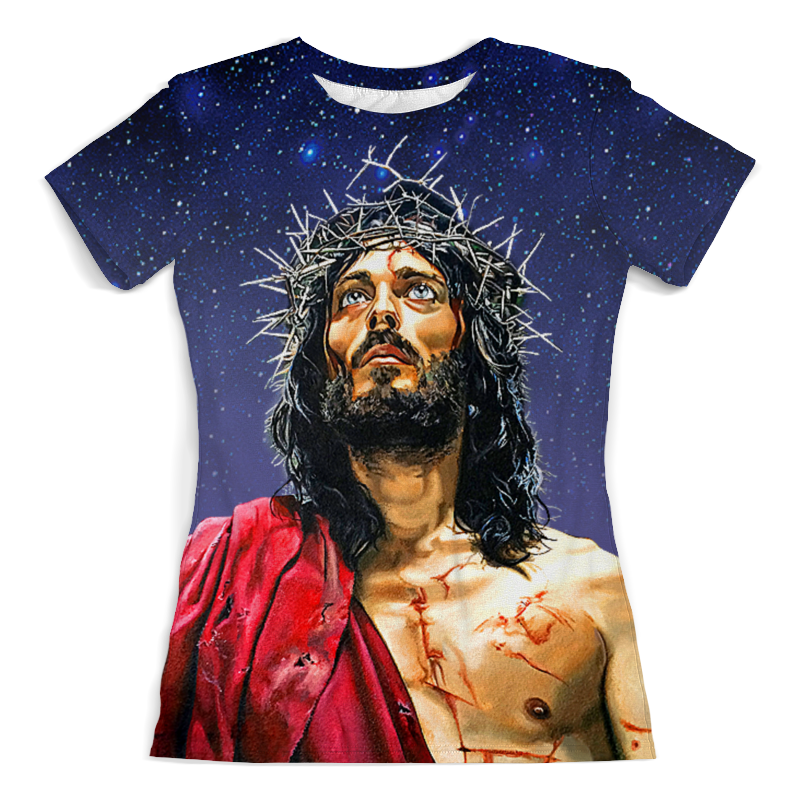 printio футболка классическая jesus christ Printio Футболка с полной запечаткой (женская) Jesus christ