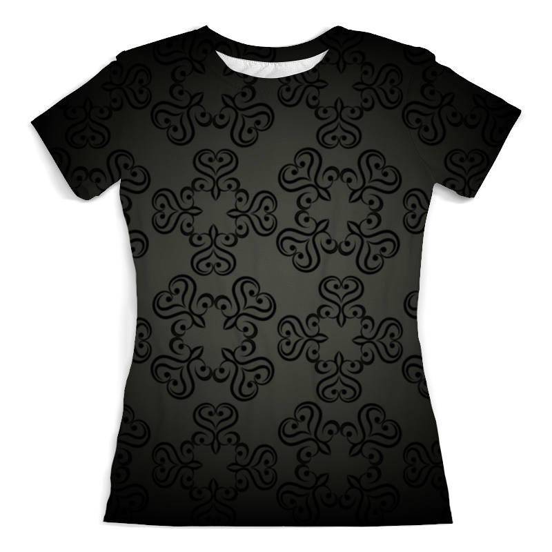 Printio Футболка с полной запечаткой (женская) Узор на черном printio футболка с полной запечаткой для девочек узор на черном