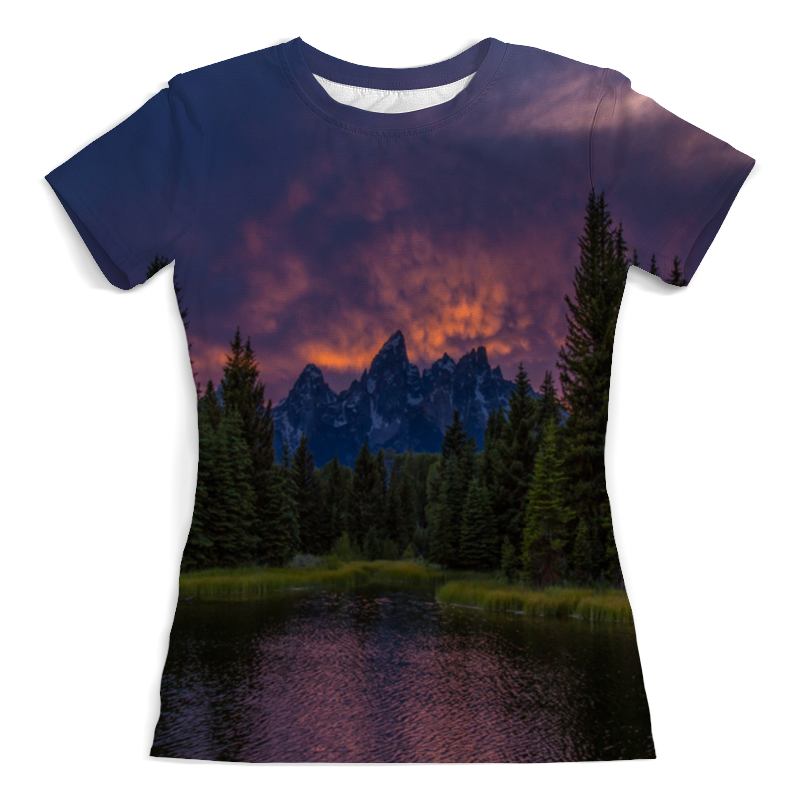 Printio Футболка с полной запечаткой (женская) Горы и лес printio футболка с полной запечаткой женская горы 3d
