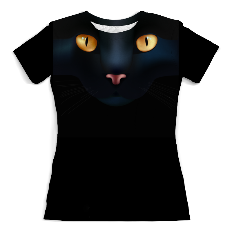Printio Футболка с полной запечаткой (женская) Чёрная кошка printio футболка с полной запечаткой женская чёрная кошка 1