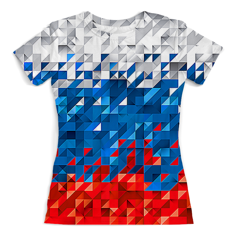 Printio Футболка с полной запечаткой (женская) Flag rf pixel