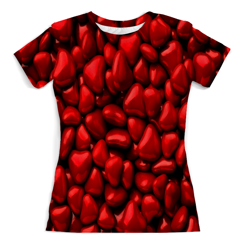 Printio Футболка с полной запечаткой (женская) Множество сердец printio футболка с полной запечаткой мужская множество сердец