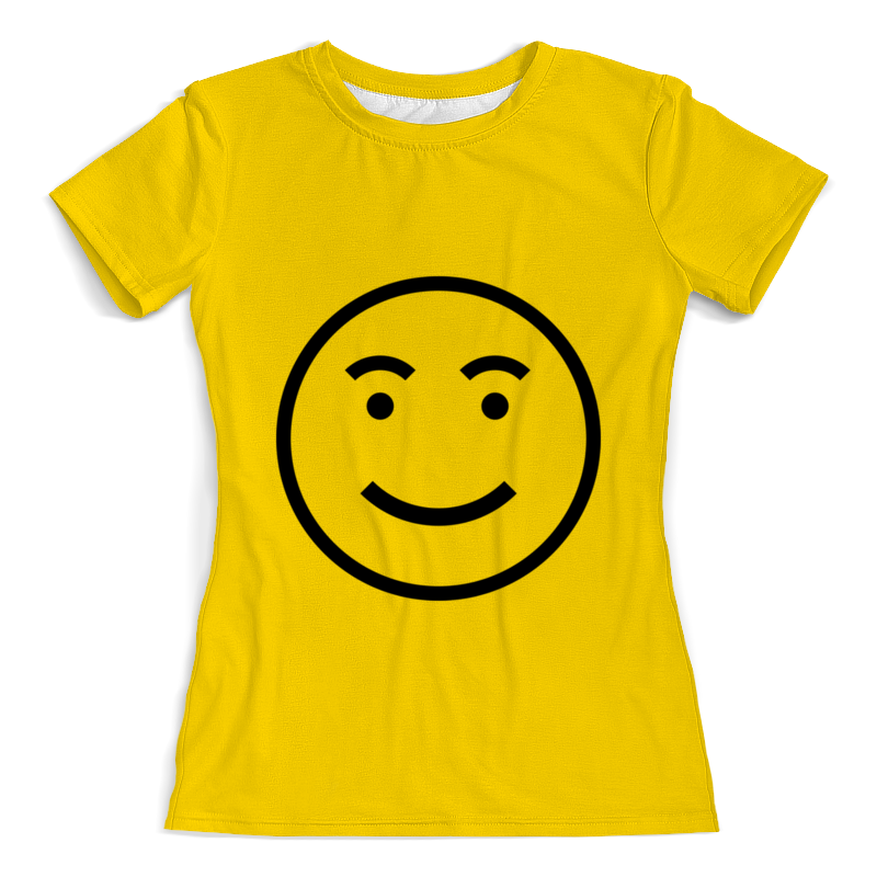 Printio Футболка с полной запечаткой (женская) Улыбающийся смаил. printio футболка с полной запечаткой для девочек улыбающийся карандаш