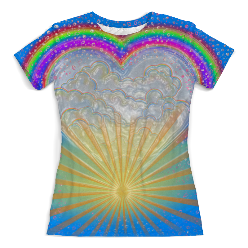 Printio Футболка с полной запечаткой (женская) Радужные небеса. printio футболка с полной запечаткой женская радужные мишки