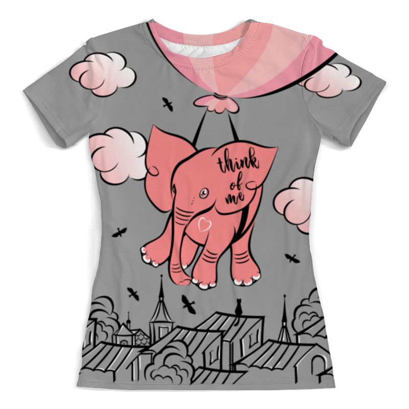 Printio Футболка с полной запечаткой (женская) Розовый слоник printio футболка с полной запечаткой для девочек розовый слоник