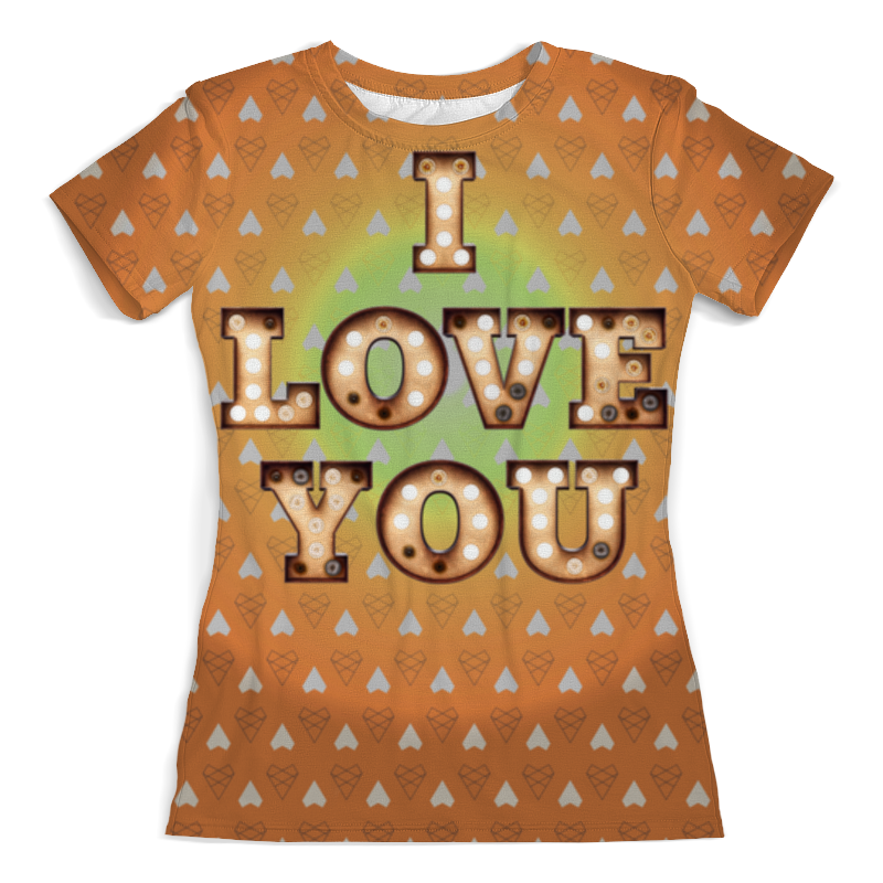 Printio Футболка с полной запечаткой (женская) I love you printio футболка с полной запечаткой женская i love gummy bears