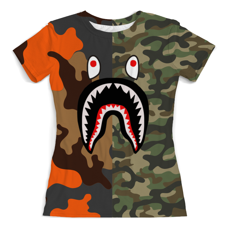 Printio Футболка с полной запечаткой (женская) Акула printio футболка с полной запечаткой женская девушка в пасти акулы