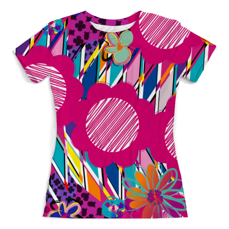 Printio Футболка с полной запечаткой (женская) Цветочный printio футболка с полной запечаткой женская цветочный вальс