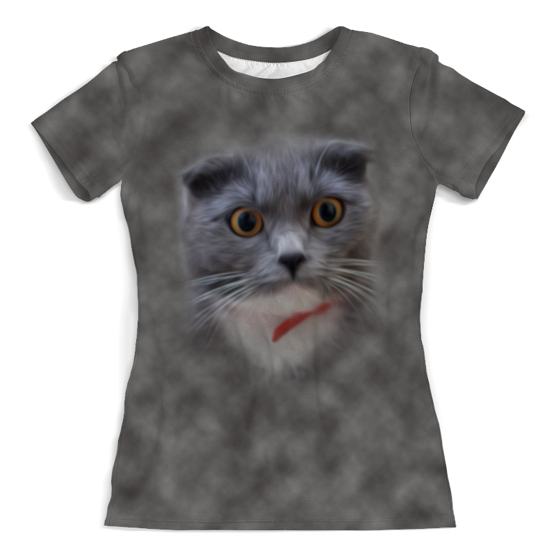 printio футболка с полной запечаткой женская домашняя кухня женская с полной запечаткой Printio Футболка с полной запечаткой (женская) Кошка