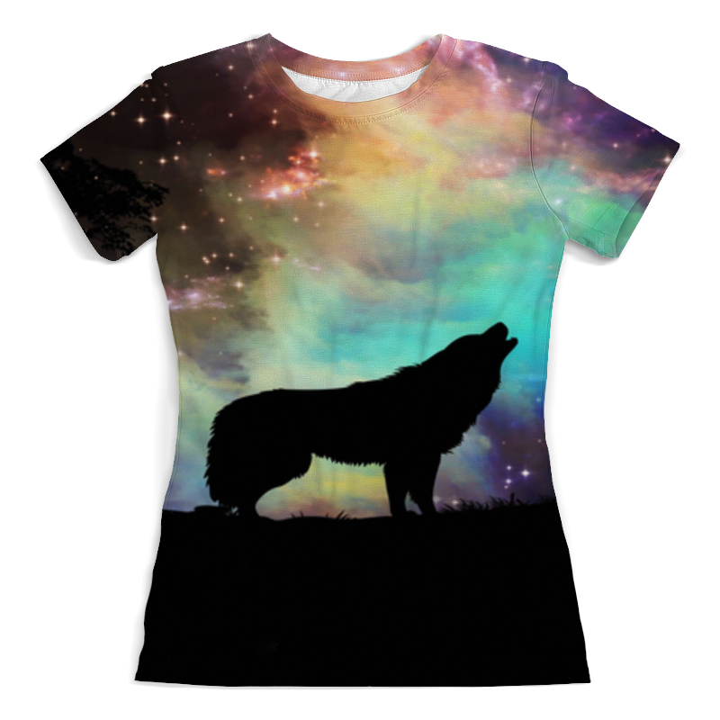Printio Футболка с полной запечаткой (женская) Космический волк printio футболка с полной запечаткой женская космический кот