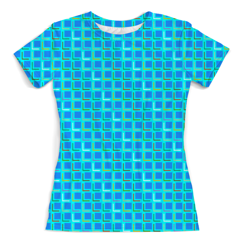 Printio Футболка с полной запечаткой (женская) Голубой узор printio футболка с полной запечаткой женская маки на голубом