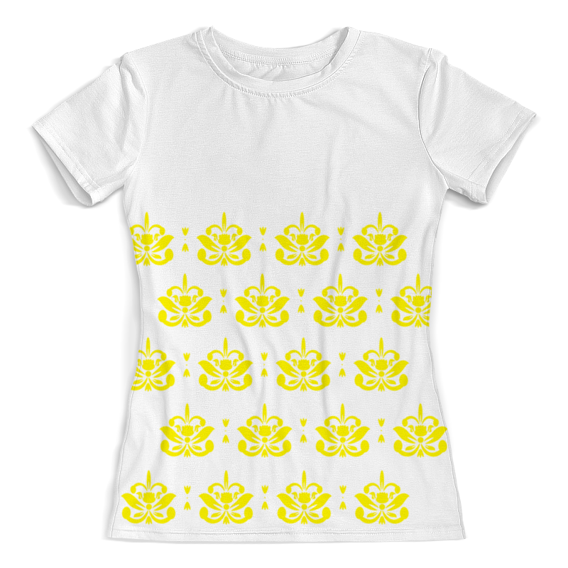 Printio Футболка с полной запечаткой (женская) Желтый узор printio футболка с полной запечаткой женская желтый узор