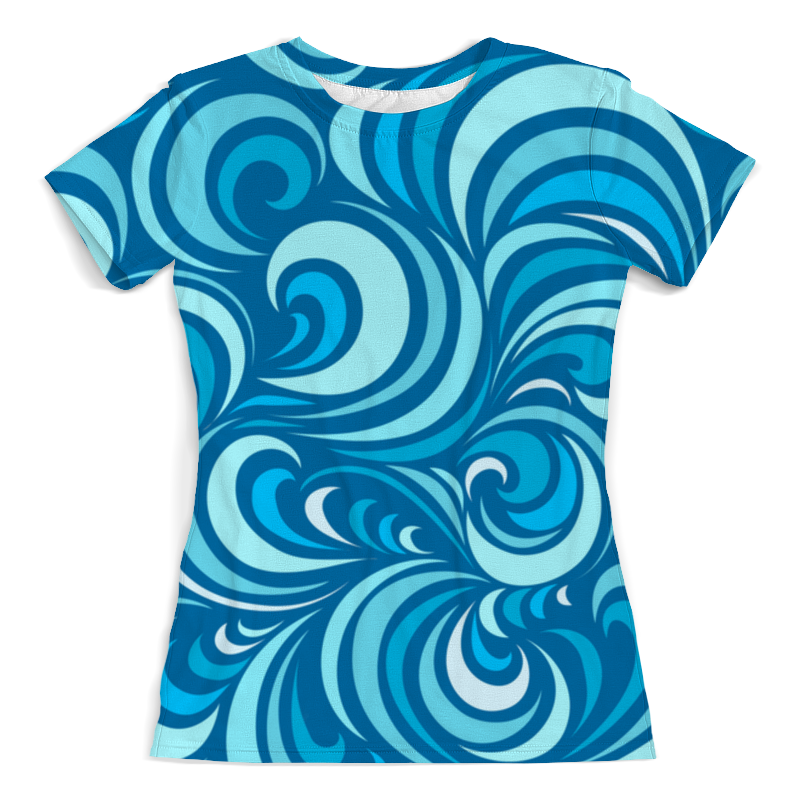 Printio Футболка с полной запечаткой (женская) Морской узор printio футболка с полной запечаткой мужская морской узор