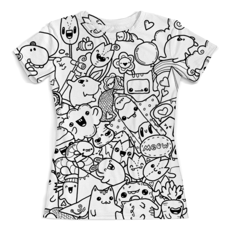 Printio Футболка с полной запечаткой (женская) Black and white spring printio футболка с полной запечаткой женская black and white doodles