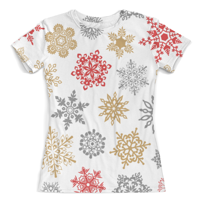 Printio Футболка с полной запечаткой (женская) Зимние кружева printio футболка с полной запечаткой женская зимние праздники