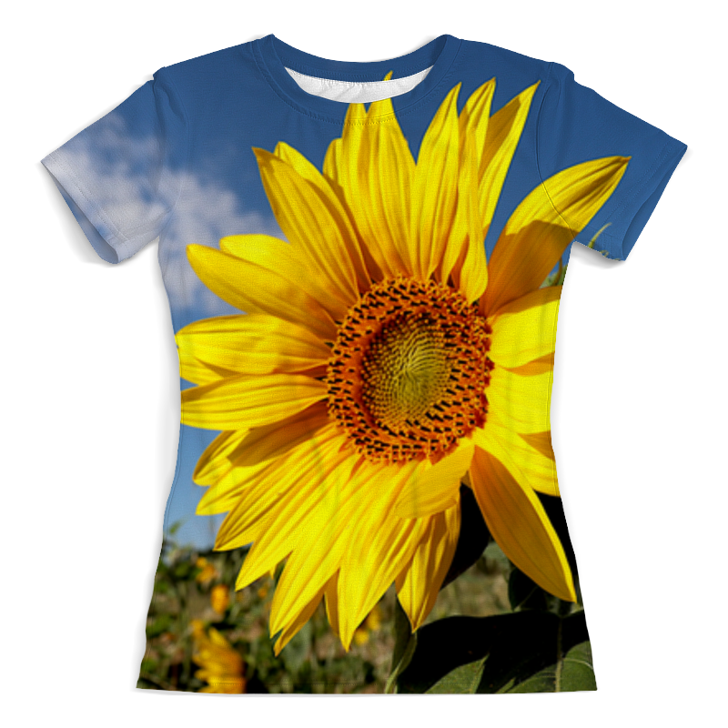 Printio Футболка с полной запечаткой (женская) Подсолнух printio футболка с полной запечаткой женская цветочные растения