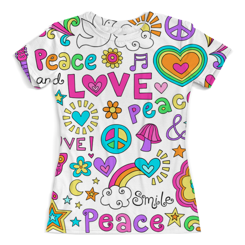 Printio Футболка с полной запечаткой (женская) Любовь printio футболка с полной запечаткой женская любовь моя религия
