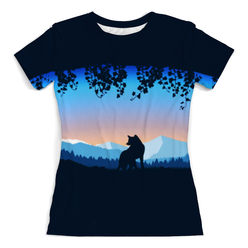 Printio Футболка с полной запечаткой (женская) Волк закат printio футболка с полной запечаткой мужская закат и волк