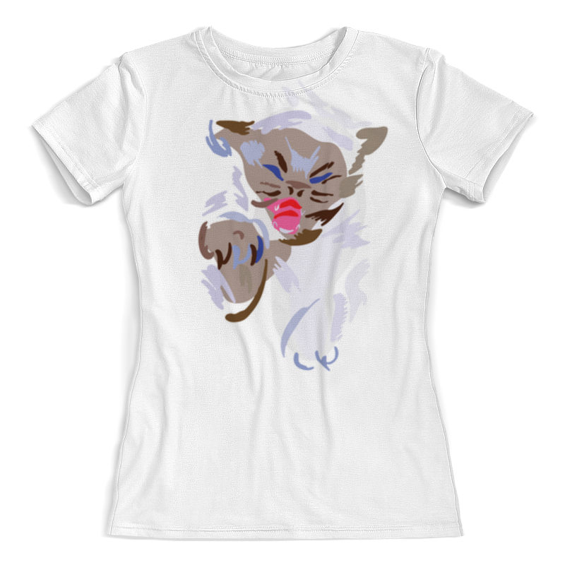 Printio Футболка с полной запечаткой (женская) Котик