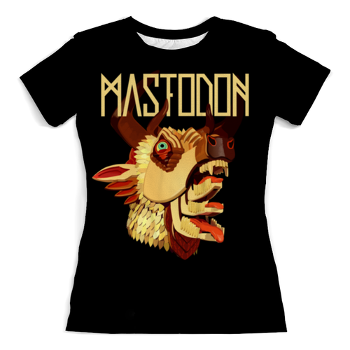 Заказать женскую футболку в Москве. Футболка с полной запечаткой (женская) Mastodon от geekbox - готовые дизайны и нанесение принтов.