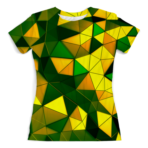 Заказать женскую футболку в Москве. Футболка с полной запечаткой (женская) Желто-зеленые стекла от THE_NISE  - готовые дизайны и нанесение принтов.