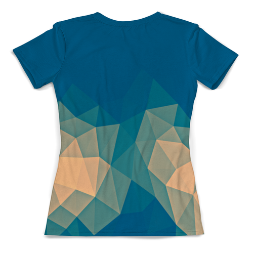 Заказать женскую футболку в Москве. Футболка с полной запечаткой (женская) Объемный синий от THE_NISE  - готовые дизайны и нанесение принтов.