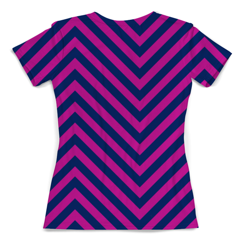 Заказать женскую футболку в Москве. Футболка с полной запечаткой (женская) Фиолетовые полосы от THE_NISE  - готовые дизайны и нанесение принтов.
