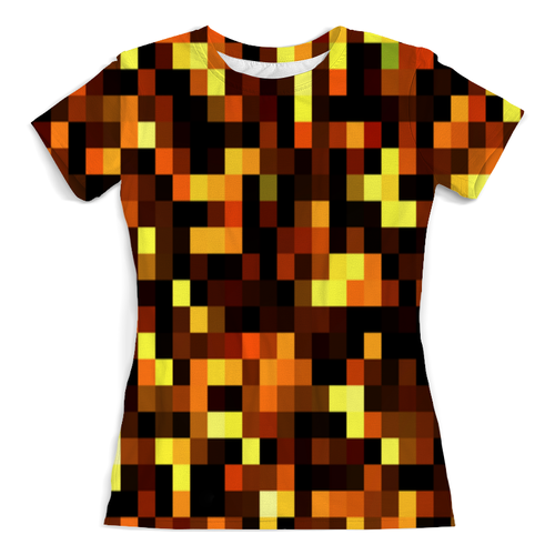 Заказать женскую футболку в Москве. Футболка с полной запечаткой (женская) Пиксельный от THE_NISE  - готовые дизайны и нанесение принтов.