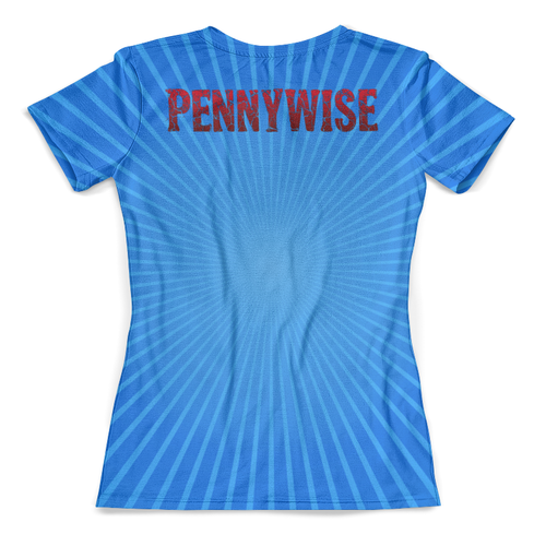 Заказать женскую футболку в Москве. Футболка с полной запечаткой (женская) Pennywise от balden - готовые дизайны и нанесение принтов.