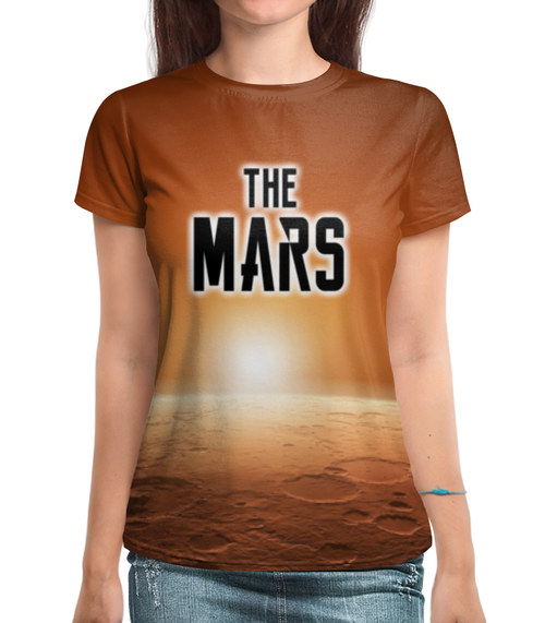 Заказать женскую футболку в Москве. Футболка с полной запечаткой (женская) The Mars (The Planet) от ISliM - готовые дизайны и нанесение принтов.