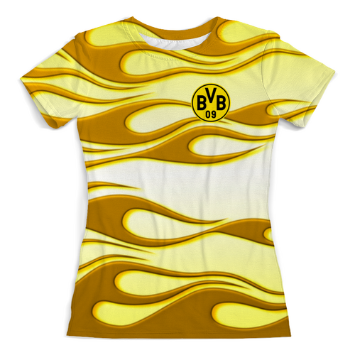 Заказать женскую футболку в Москве. Футболка с полной запечаткой (женская) Borussia от THE_NISE  - готовые дизайны и нанесение принтов.