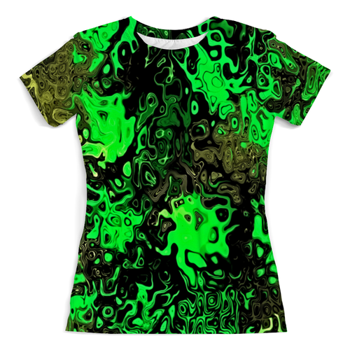 Заказать женскую футболку в Москве. Футболка с полной запечаткой (женская) Серо-зеленый от THE_NISE  - готовые дизайны и нанесение принтов.