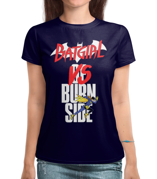 Заказать женскую футболку в Москве. Футболка с полной запечаткой (женская) Batgirl vs от T-shirt print  - готовые дизайны и нанесение принтов.
